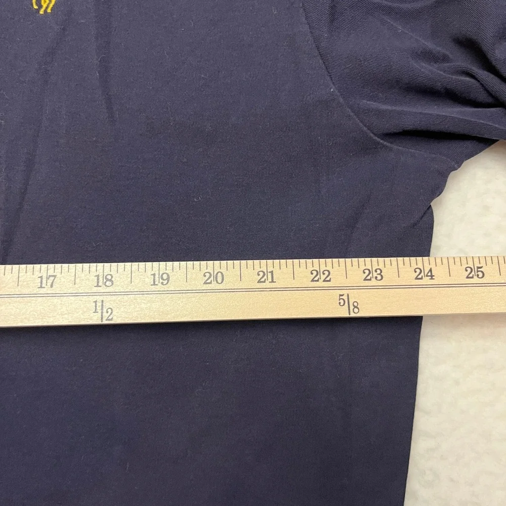 Polo Ralph Lauren Shirt Mens XL Navy Blue Long Sleeve Polo Pony Logo Cotton 6227